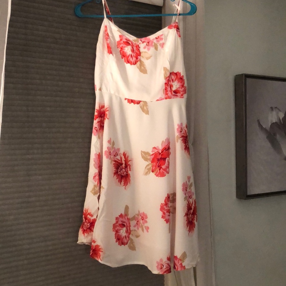 White and pink floral dress!